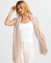 Felted Cashmere Scarf - Jute