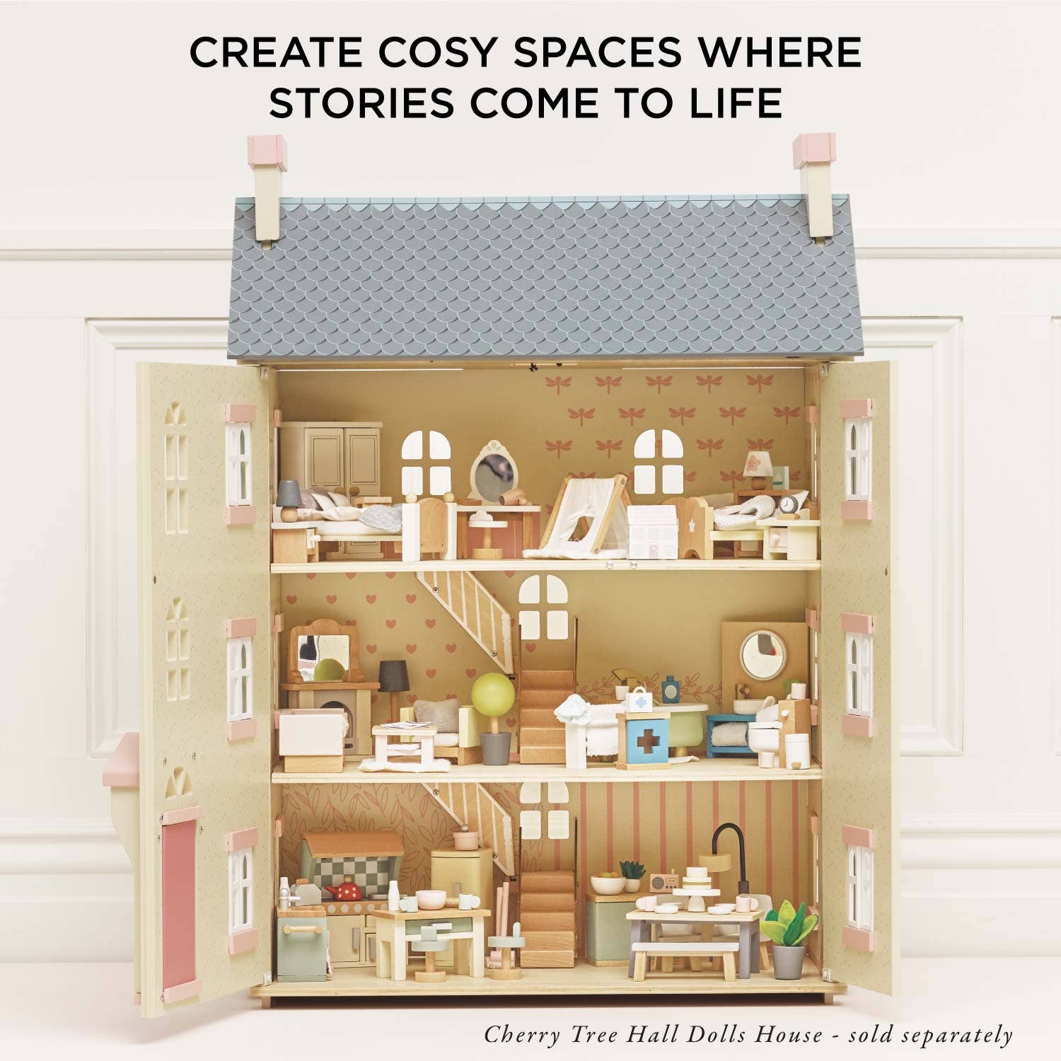 Wooden Dolls House Bathroom Furniture
