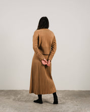 Cashmere Blend Crewneck Sweater / Caramello