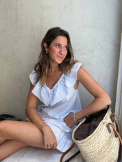 Elle Blouse: Light blue