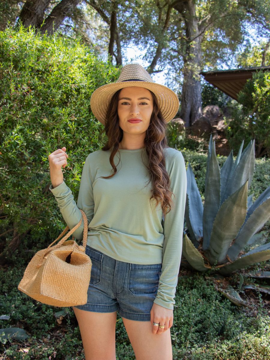 Softest Long Sleeve Tee - Agave Green