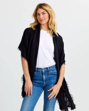 Felted Cashmere Scarf - Black