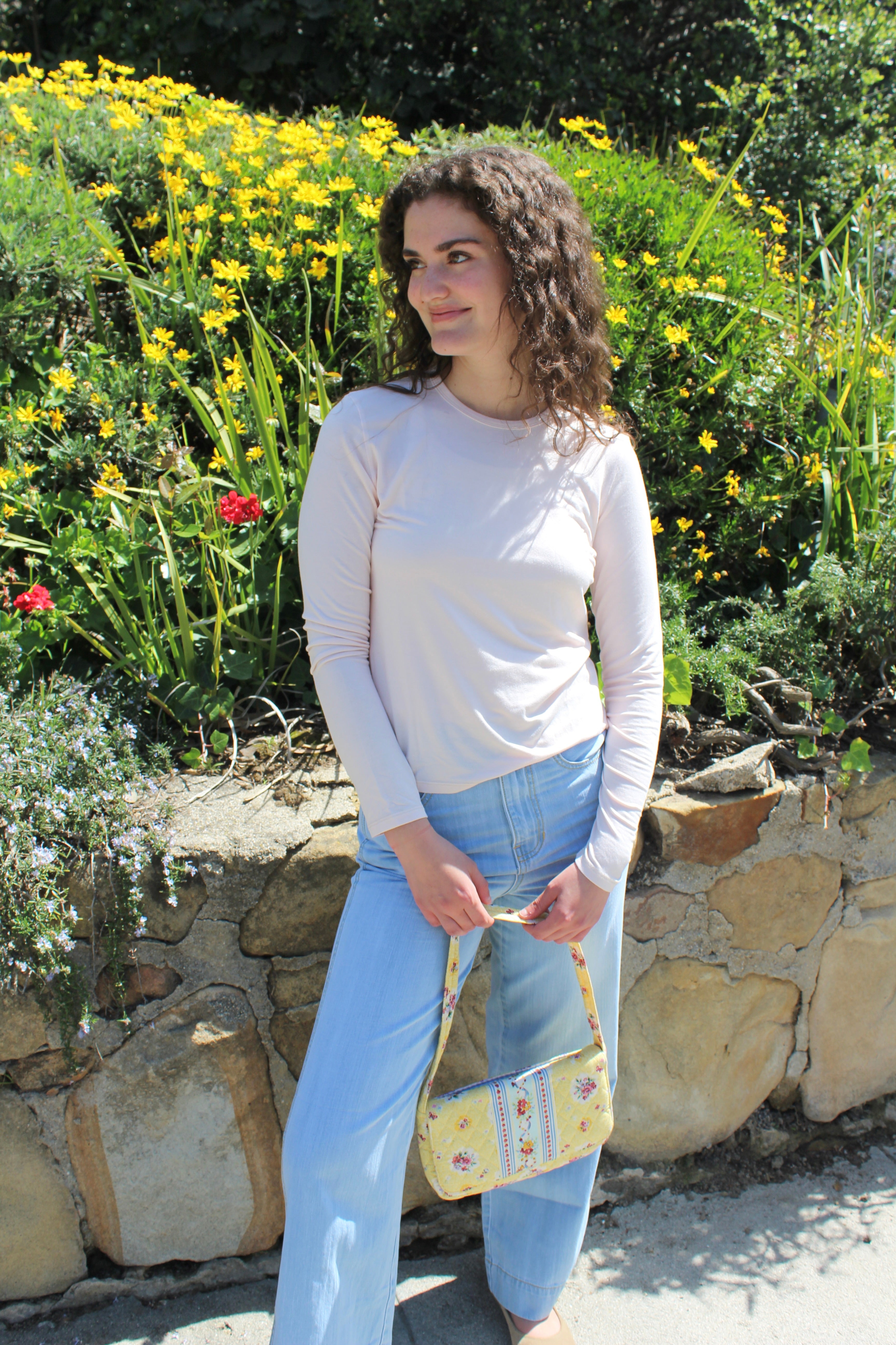 Softest Long Sleeve Tee - Pink Rose