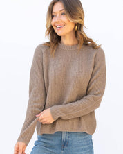 Cashmere Fisherman Crew: Driftwood
