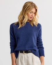 Essential Cashmere Crew- Indigo