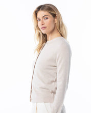Cashmere Crewneck Cardigan - Oatmeal