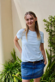 Organic Cotton Tee - Sky Blue