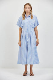 Aster Striped Shirtdress