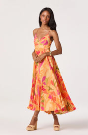 Blythe Orange Floral Dress