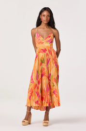 Blythe Orange Floral Dress