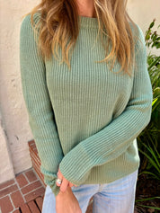 Cotton Fisherman Crew - Sage