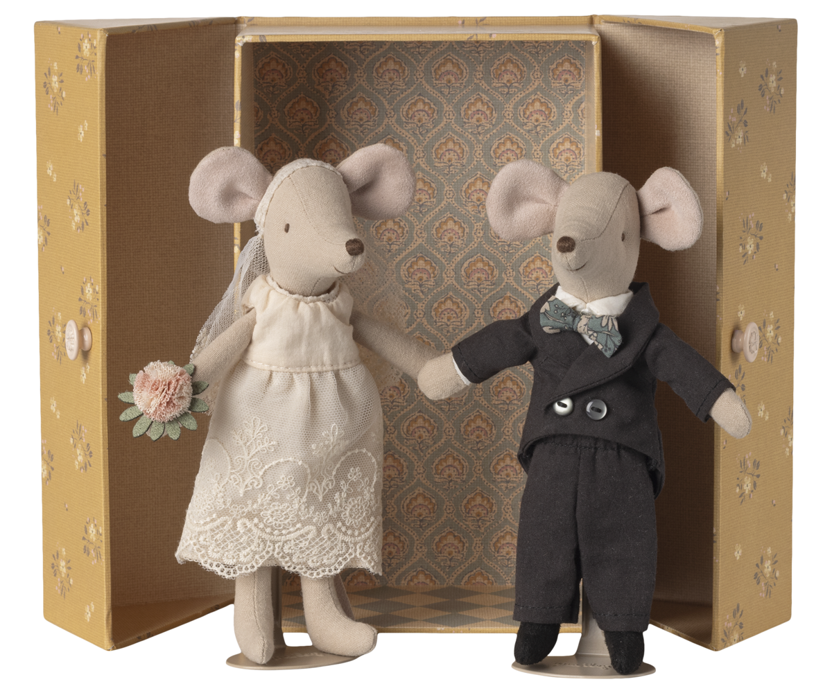 Maileg Wedding mice couple in box Mum and Dad