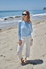 Softest Long Sleeve Tee - Sea Breeze