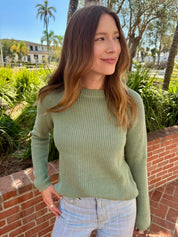 Cotton Fisherman Crew - Sage