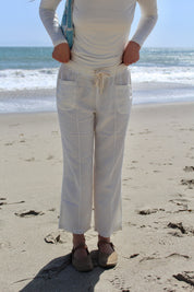 Linen Capri Pant - Coconut