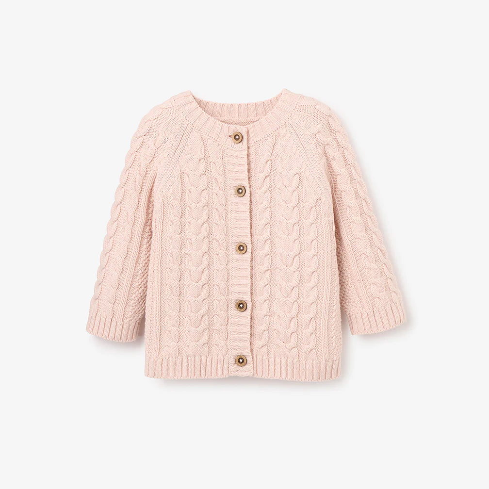 Horseshoe Cable Cardigan - Blush