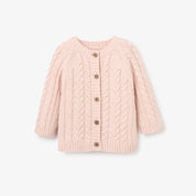 Horseshoe Cable Cardigan - Blush