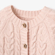 Horseshoe Cable Cardigan - Blush
