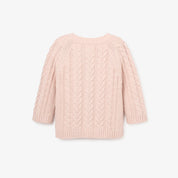 Horseshoe Cable Cardigan - Blush