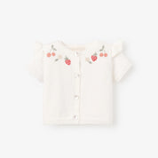 Strawberry Picnic Cardigan HandEmbroidered