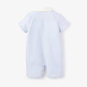 Boat Embroidered Shortall - Oxford Stripe