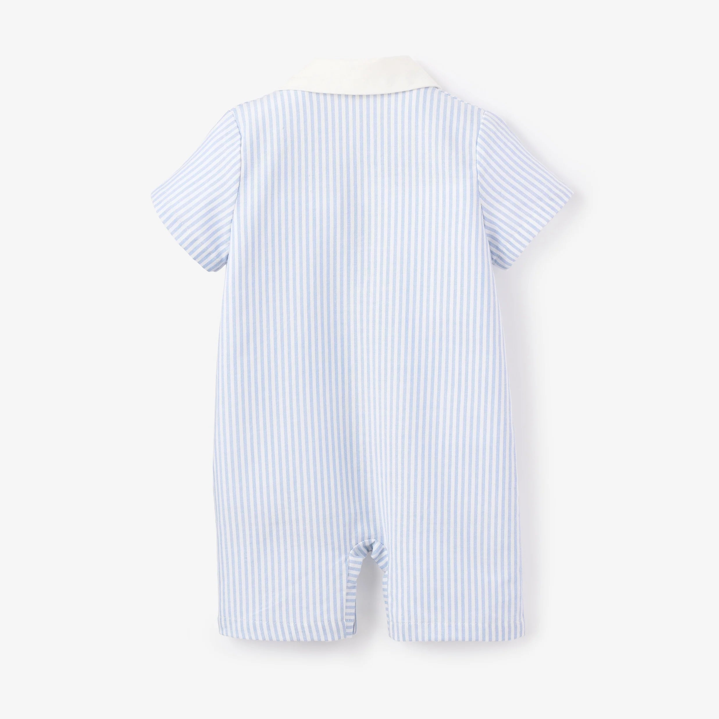 Boat Embroidered Shortall - Oxford Stripe