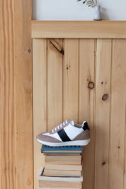 Daily Trainer - Taupe Suede Black Ivory Leather