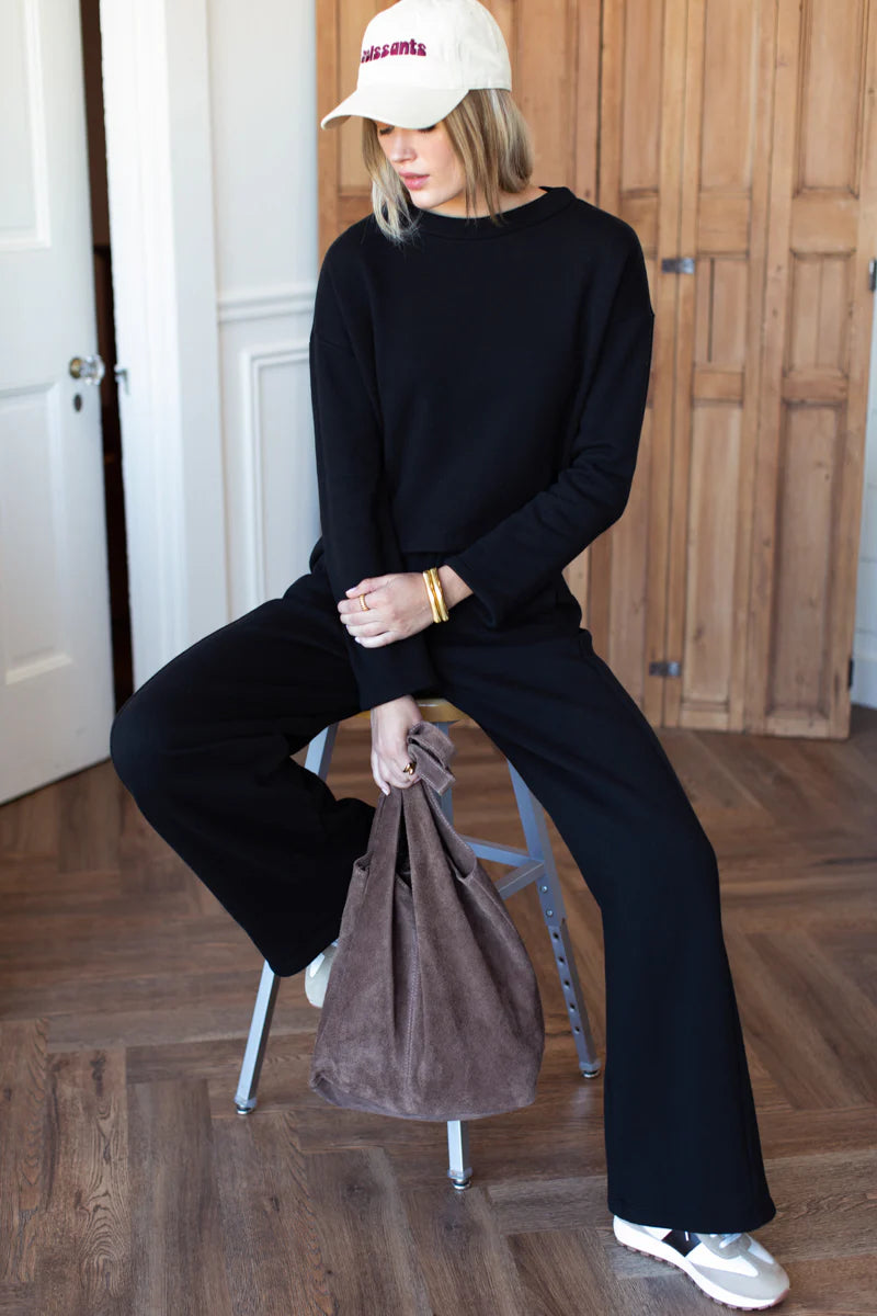 Daily Trainer - Taupe Suede Black Ivory Leather