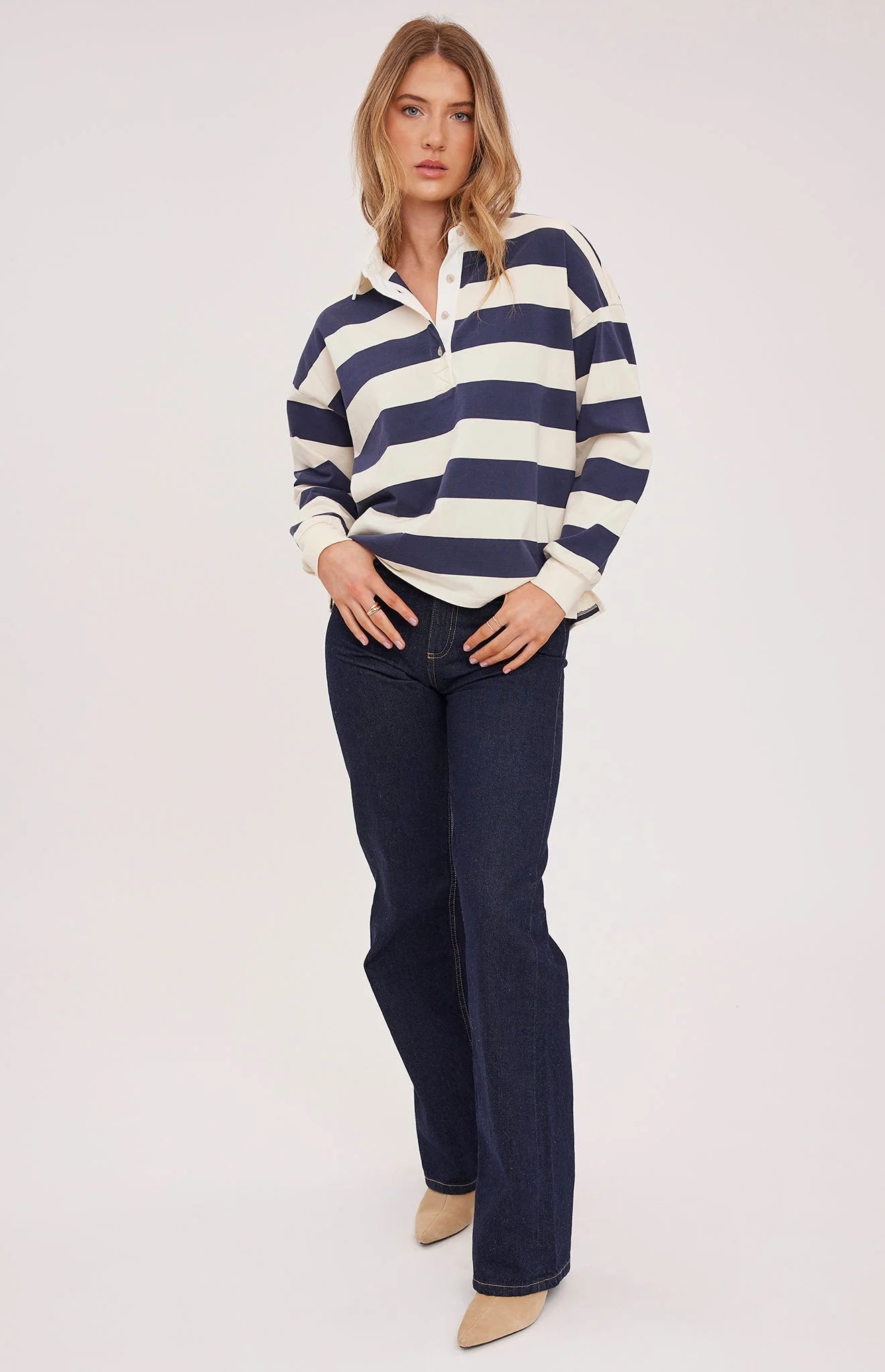 Britt Top - Navy Stripe