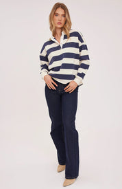 Britt Top - Navy Stripe