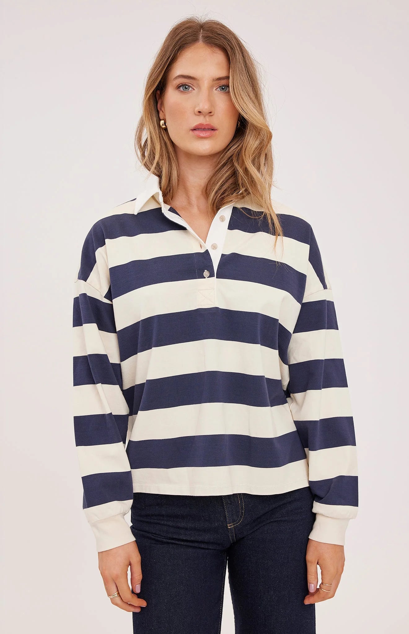 Britt Top - Navy Stripe
