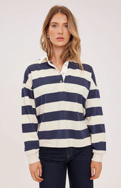 Britt Top - Navy Stripe