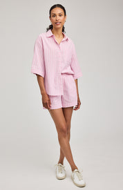 Blaire Top - Carnation Stripe