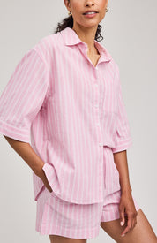 Blaire Top - Carnation Stripe