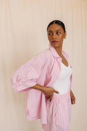 Blaire Top - Carnation Stripe