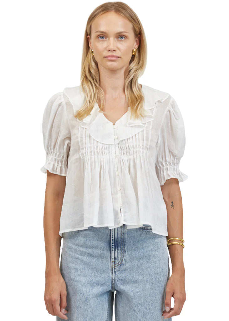 Robine Ruffle Top - Off White