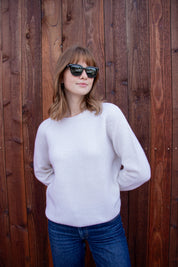 Cashmere Rib Pullover - Coconut