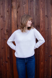 Cashmere Rib Pullover - Coconut