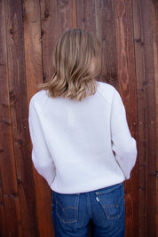 Cashmere Rib Pullover - Coconut