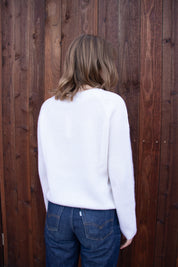 Cashmere Rib Pullover - Coconut