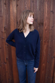 Softest Cashmere Cardigan - Ocean Blue