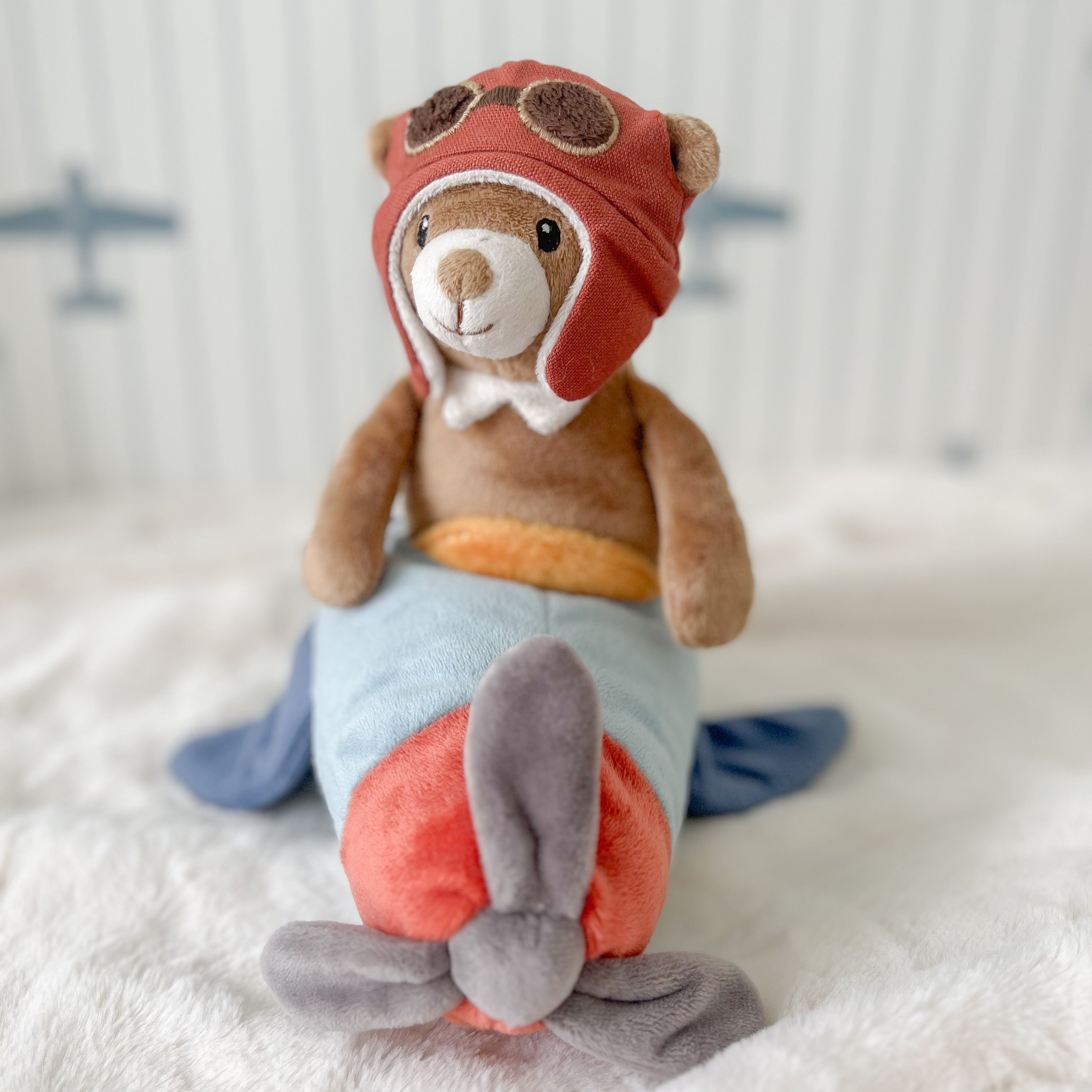 Mon Ami Pilot Bear And Plane Blue - view 3