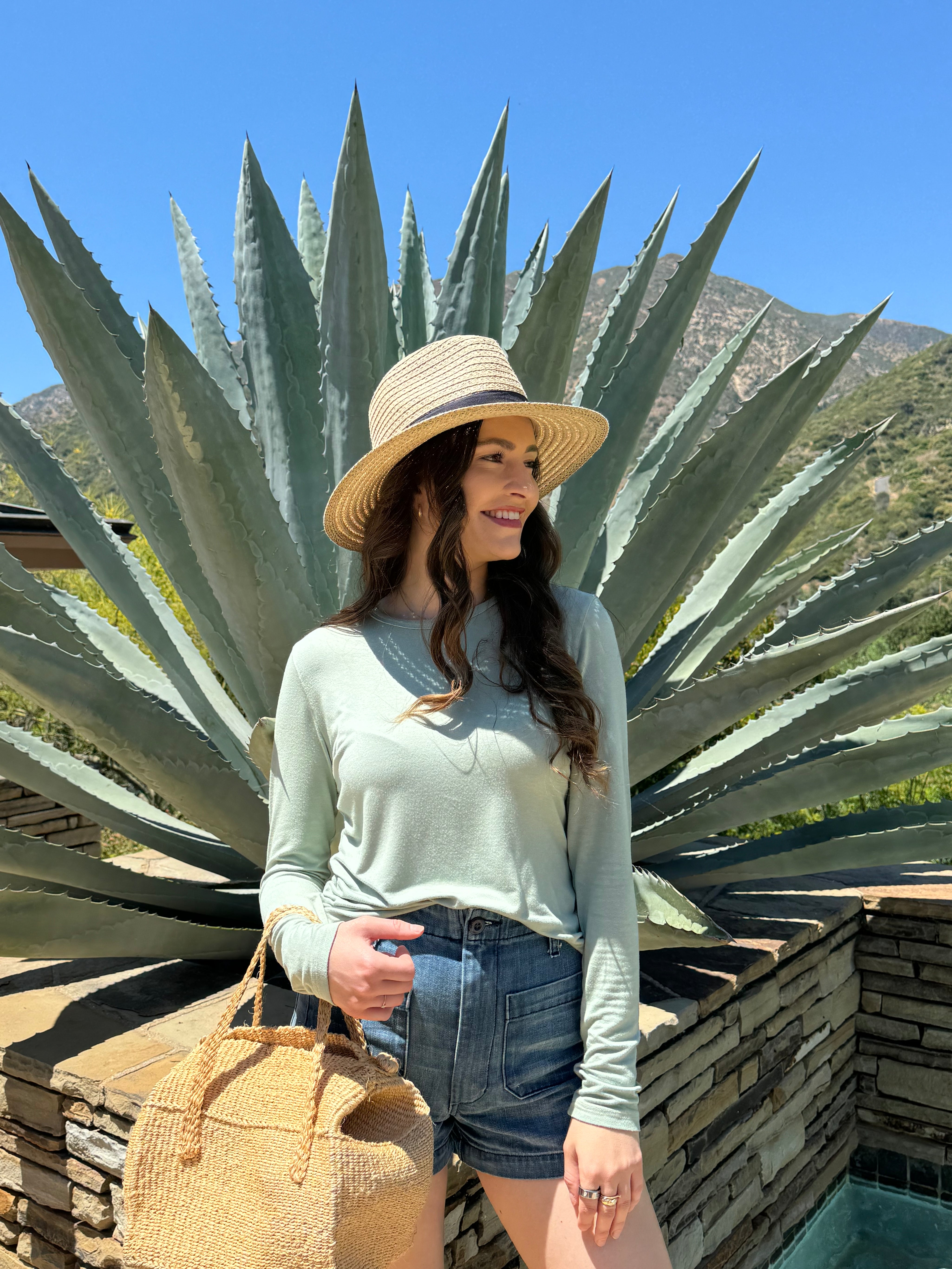 Softest Long Sleeve Tee - Agave Green