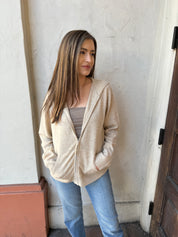 Softest Cashmere Zip-hoodie - Sand