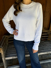 Luxe Cotton Sweater - Coconut