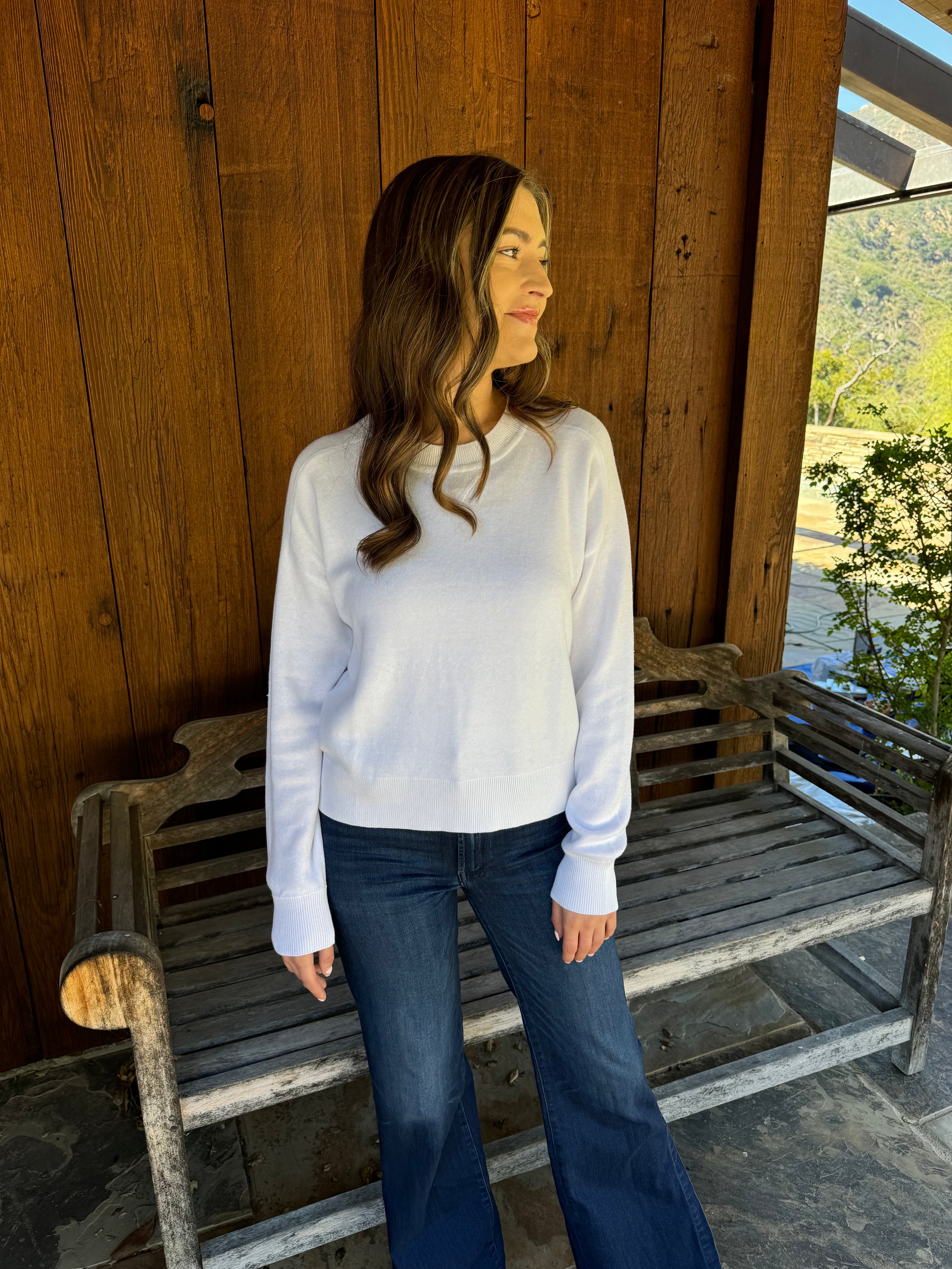 Luxe Cotton Sweater - Coconut