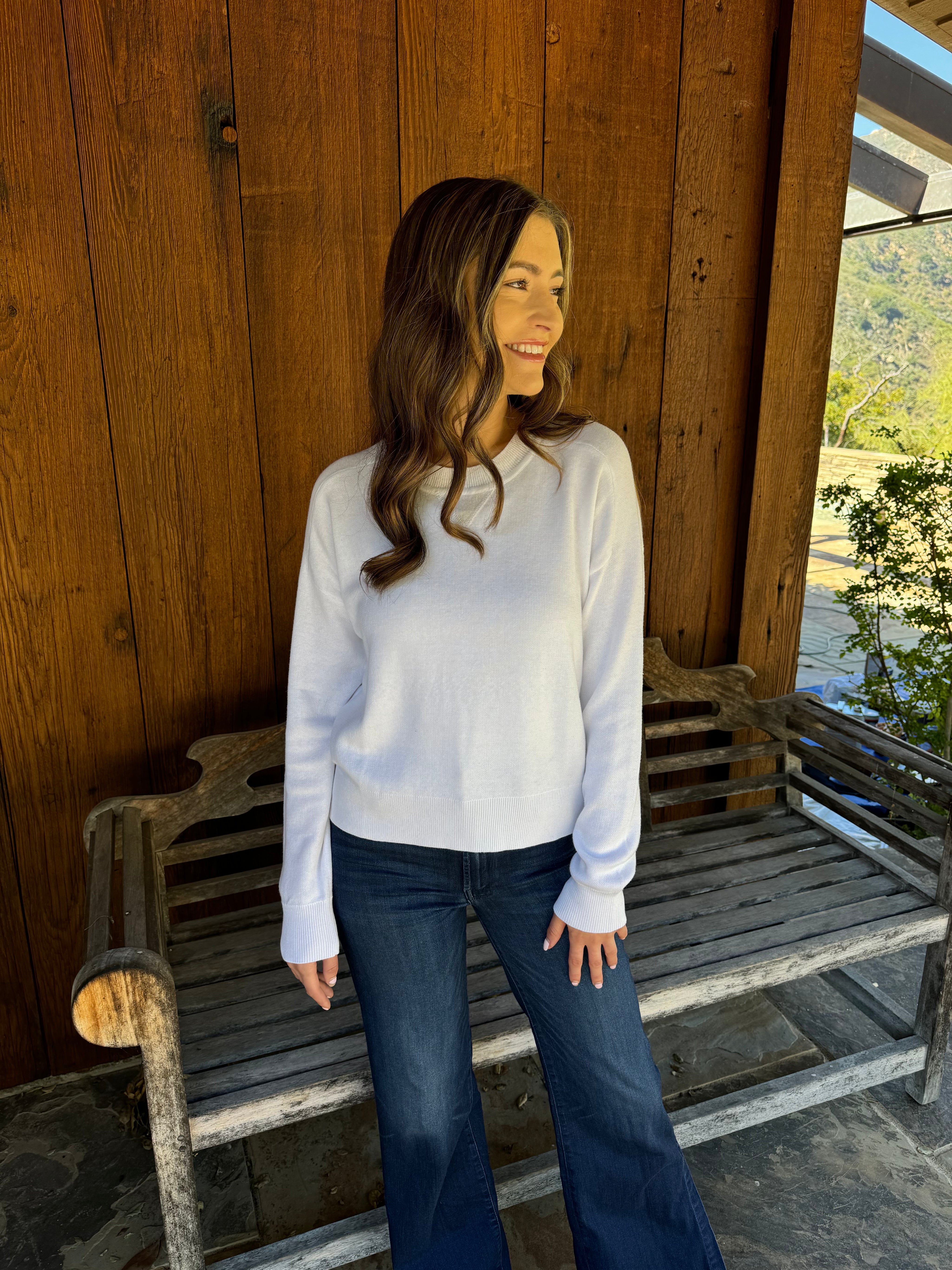 Luxe Cotton Sweater - Coconut