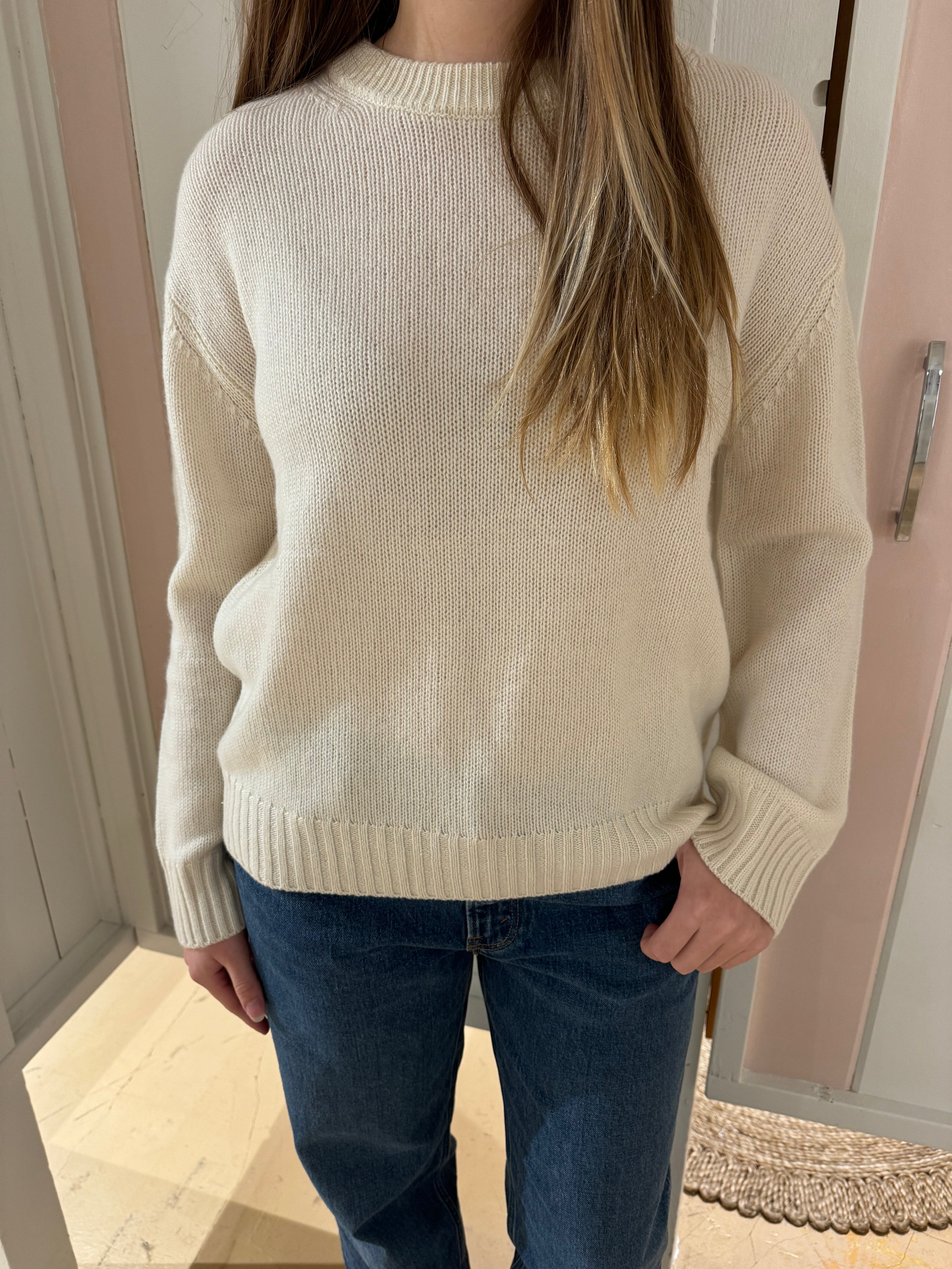 Softest Cashmere Pullover - Coconut