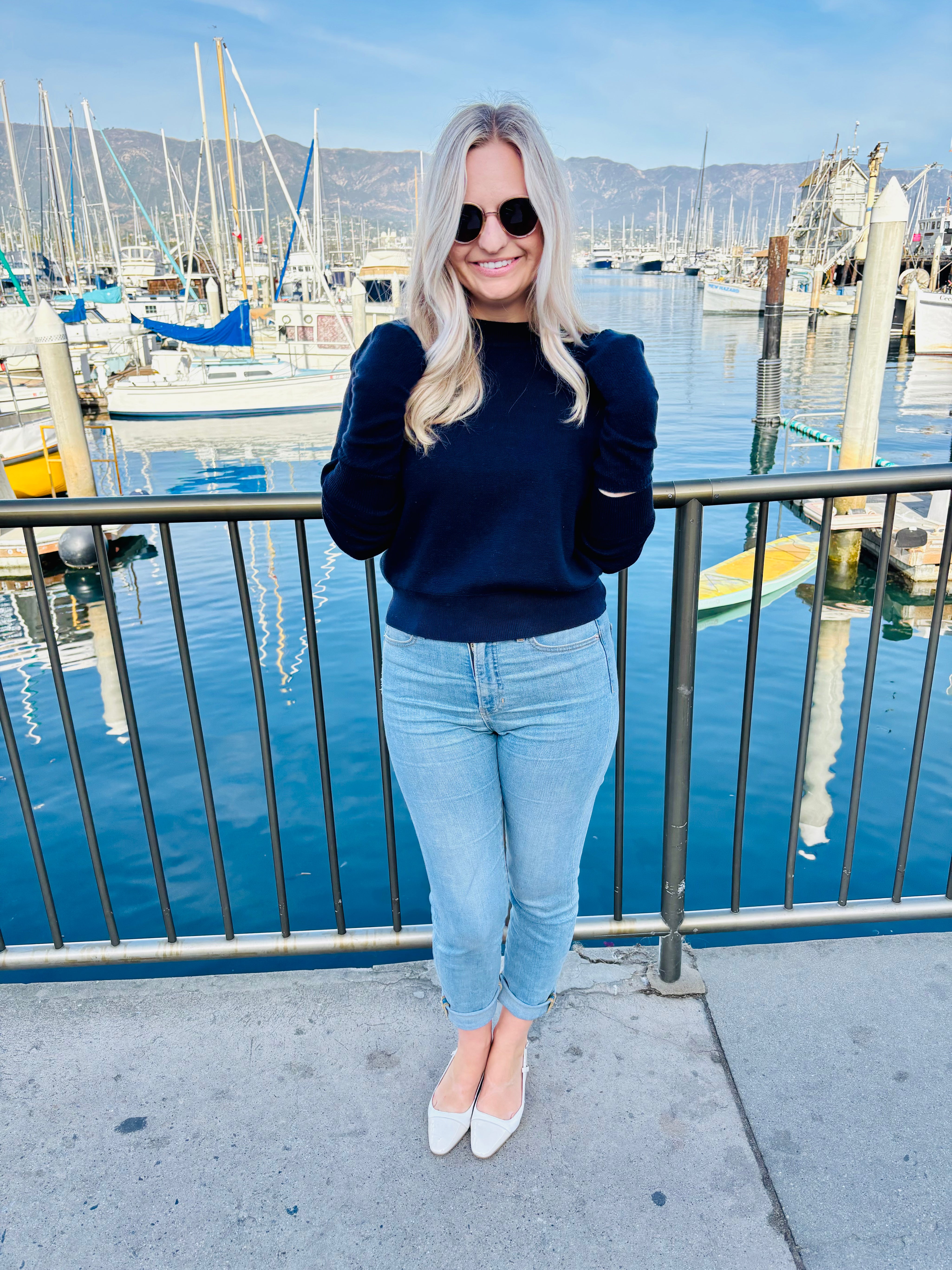 Luxe Cotton Sweater - Ocean Blue