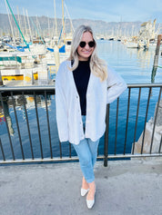 Cashmere Rib Cardigan - Coconut